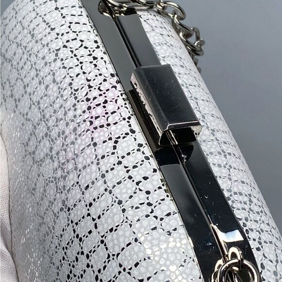 Chiara Boni Alba Metallic Leather Clutch - Picture 10 of 12